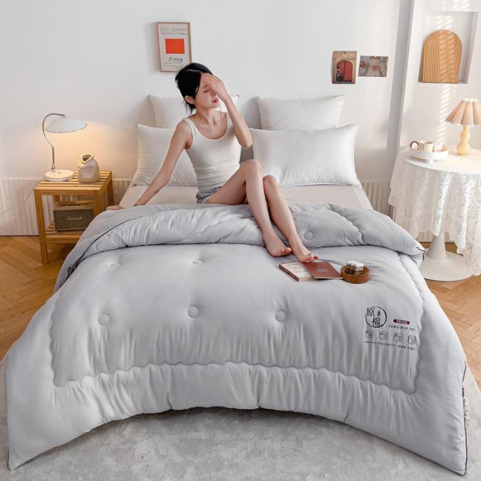 91家纺网 家纺一手货源 找家纺 苏东来加厚立体泡泡原棉大豆纤维被春秋冬被芯子空调被直播