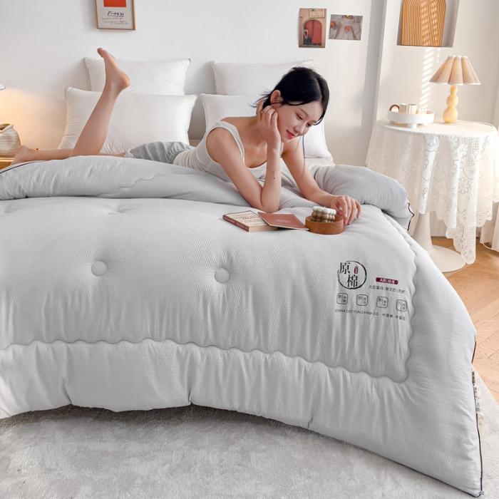 91家纺网 家纺一手货源 找家纺 苏东来加厚立体泡泡原棉大豆纤维被春秋冬被芯子空调被直播