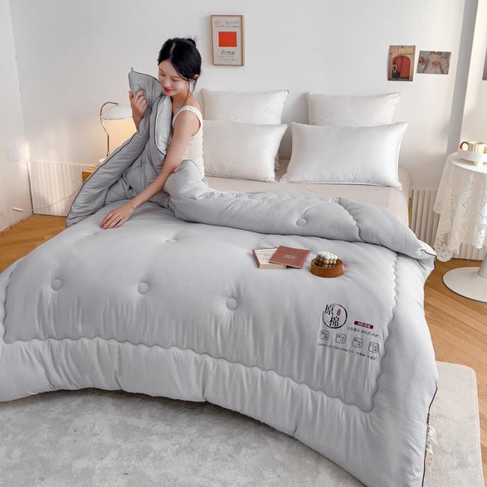 91家纺网 家纺一手货源 找家纺 苏东来加厚立体泡泡原棉大豆纤维被春秋冬被芯子空调被直播