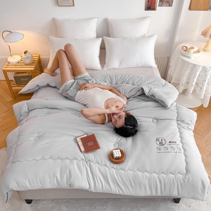 91家纺网 家纺一手货源 找家纺 苏东来加厚立体泡泡原棉大豆纤维被春秋冬被芯子空调被直播