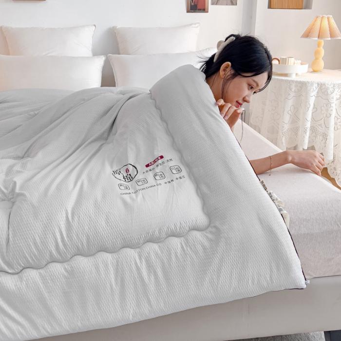 91家纺网 家纺一手货源 找家纺 苏东来加厚立体泡泡原棉大豆纤维被春秋冬被芯子空调被直播