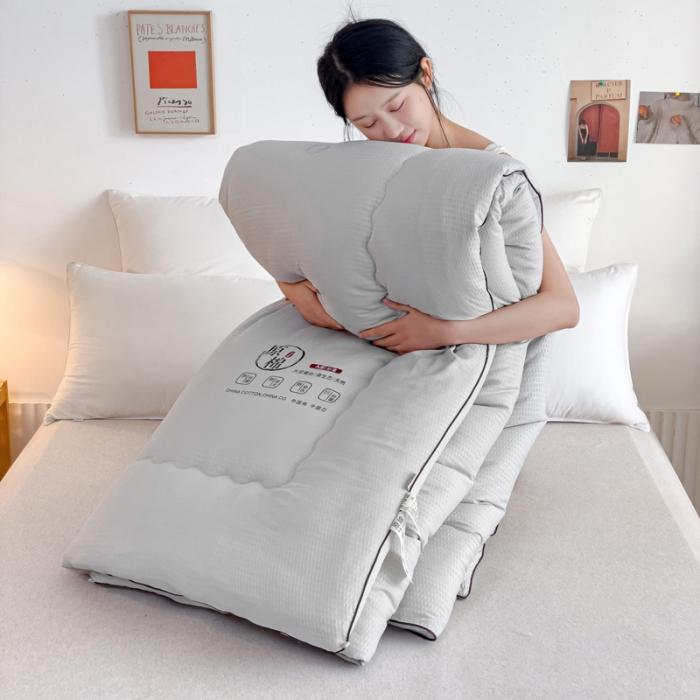 91家纺网 家纺一手货源 找家纺 苏东来加厚立体泡泡原棉大豆纤维被春秋冬被芯子空调被直播