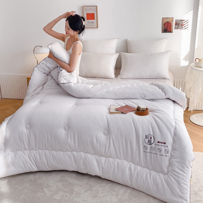 91家纺网 家纺一手货源 找家纺 苏东来加厚立体泡泡原棉大豆纤维被春秋冬被芯子空调被直播