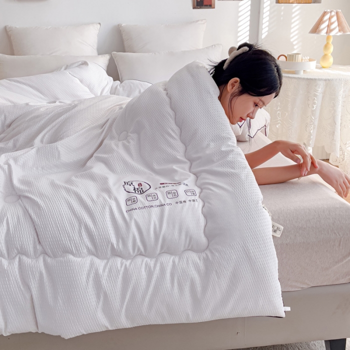 91家纺网 家纺一手货源 找家纺 苏东来加厚立体泡泡原棉大豆纤维被春秋冬被芯子空调被直播