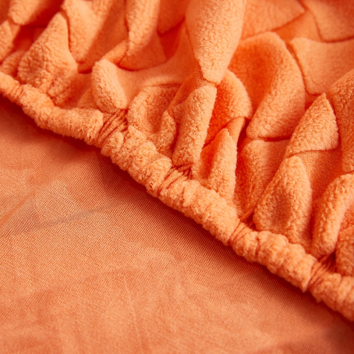 91家纺网 家纺一手货源 找家纺 逐日沙发套 2023新款提花绒-织艺系列沙发笠 织艺-桔黄