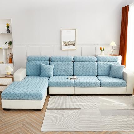 逐日沙发套 2023新款提花绒-织艺系列沙发笠 织艺-雾霾蓝
