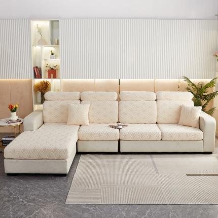 91家纺网 家纺一手货源 找家纺 （总）逐日沙发套 2023新款提花绒-滕条沙发笠