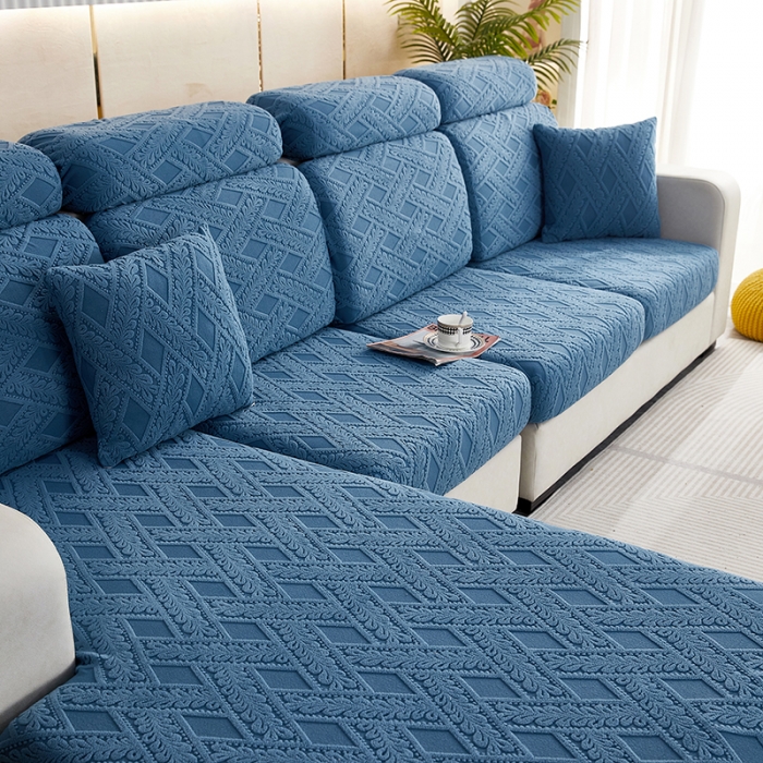 91家纺网 家纺一手货源 找家纺 （总）逐日沙发套 2023新款提花绒-滕条沙发笠