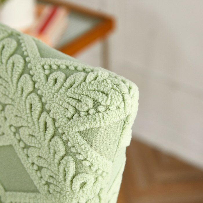 91家纺网 家纺一手货源 找家纺 逐日沙发套 2023新款提花绒藤条椅套 滕条-抹茶色