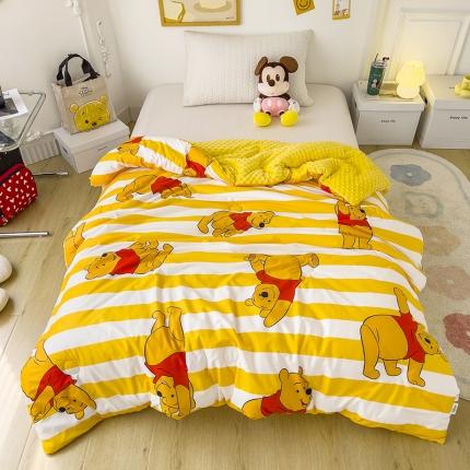 91家纺网 家纺一手货源 找家纺 小芽 2024新款正版授权迪士尼豆豆被 维尼