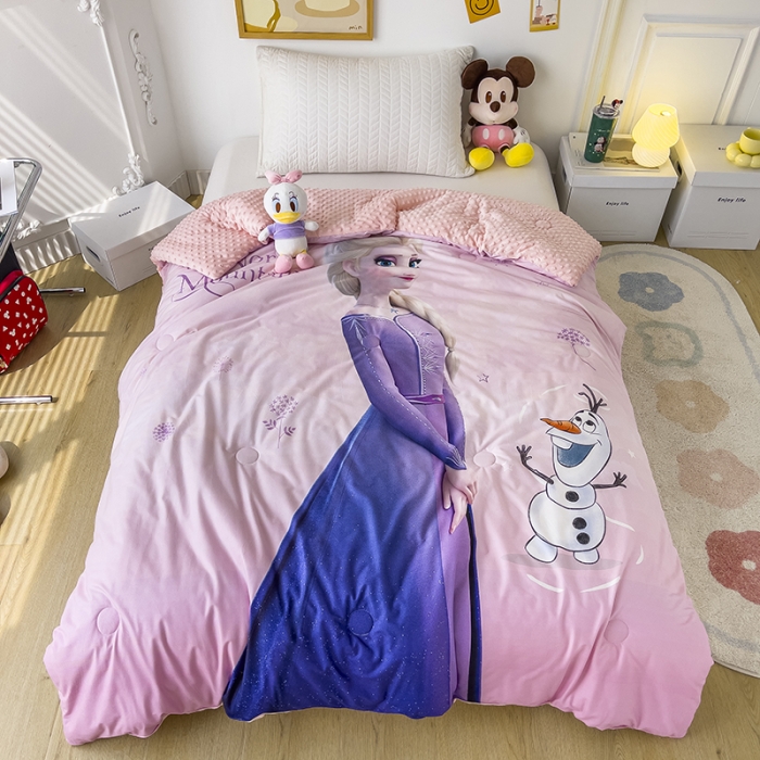 91家纺网 家纺一手货源 找家纺 小芽 2024新款正版授权迪士尼豆豆被 安娜