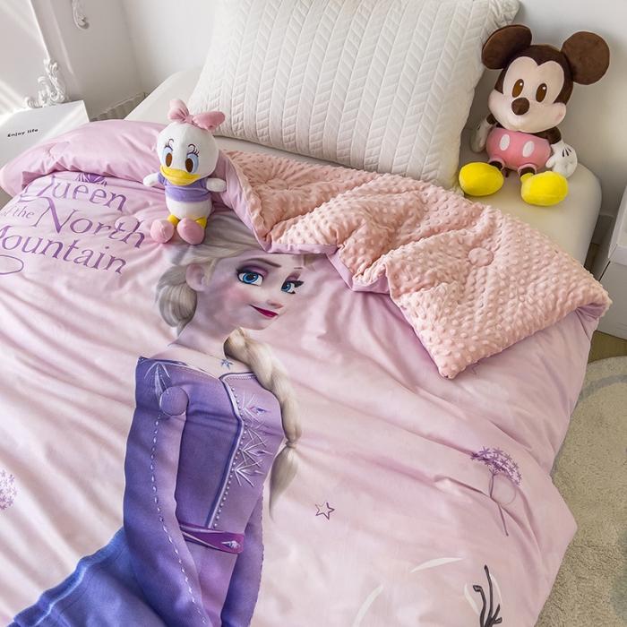 91家纺网 家纺一手货源 找家纺 小芽 2024新款正版授权迪士尼豆豆被 安娜