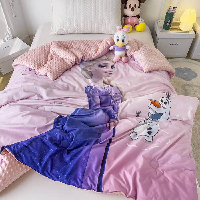 91家纺网 家纺一手货源 找家纺 小芽 2024新款正版授权迪士尼豆豆被 安娜