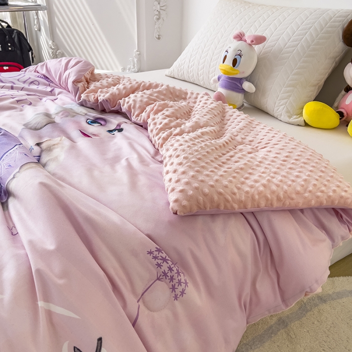 91家纺网 家纺一手货源 找家纺 小芽 2024新款正版授权迪士尼豆豆被 安娜