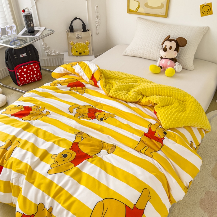 91家纺网 家纺一手货源 找家纺 小芽 2024新款正版授权迪士尼豆豆被 维尼