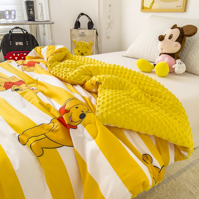 91家纺网 家纺一手货源 找家纺 小芽 2024新款正版授权迪士尼豆豆被 维尼