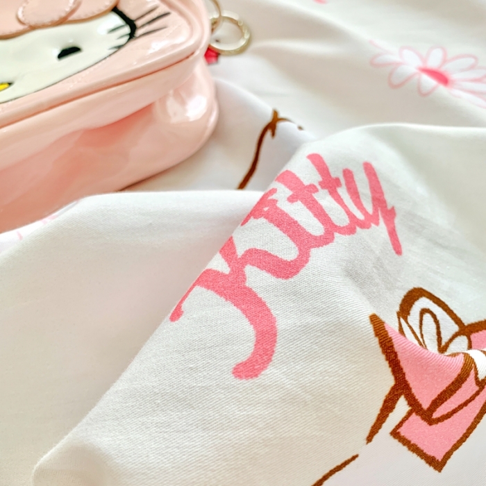 91家纺网 家纺一手货源 找家纺 朵希曼2025新款全棉三丽鸥卡通印花系列四件套 雏菊凯蒂