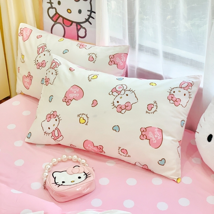 91家纺网 家纺一手货源 找家纺 朵希曼2025新款全棉三丽鸥卡通印花系列四件套 公主凯蒂