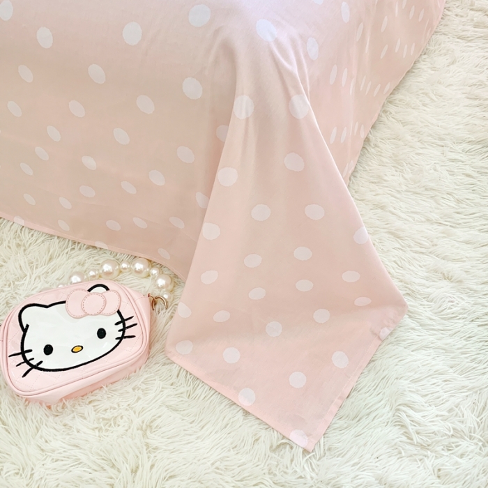 91家纺网 家纺一手货源 找家纺 朵希曼2025新款全棉三丽鸥卡通印花系列四件套 花花凯蒂