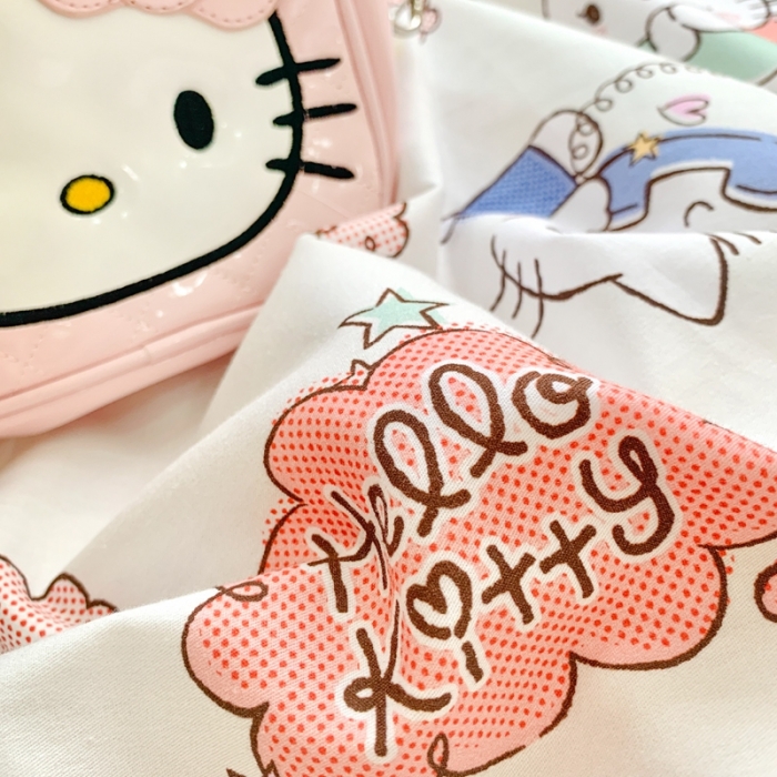 91家纺网 家纺一手货源 找家纺 朵希曼2025新款全棉三丽鸥卡通印花系列四件套 甜心凯蒂