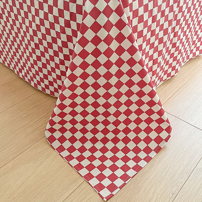 91家纺网 家纺一手货源 找家纺 金丝鸟 2023春夏新品舒适全棉斜纹四件套 樱桃小兔