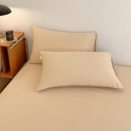 91家纺网 家纺一手货源 找家纺 （总）春皖 2023新款华夫格水洗棉单品枕套系列