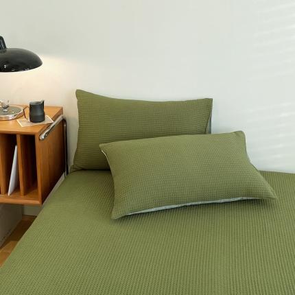 91家纺网 家纺一手货源 找家纺 （总）春皖 2023新款华夫格水洗棉单品枕套系列