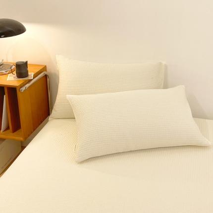 91家纺网 家纺一手货源 找家纺 （总）春皖 2023新款华夫格水洗棉单品枕套系列