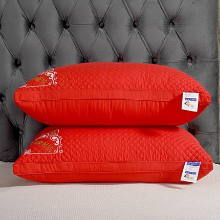 恒尚居 2022新款艾草美眠枕头枕芯48*74cm/只 红色-热熔棉枕