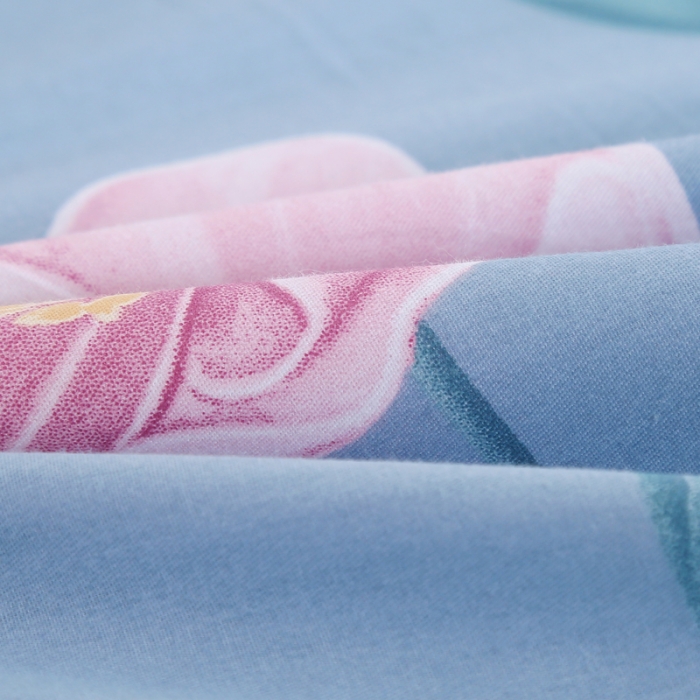 91家纺网 家纺一手货源 找家纺 圣锦 全棉单床单 蓝颜