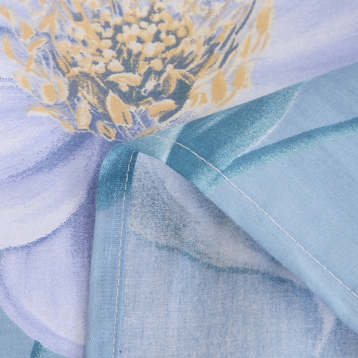 91家纺网 家纺一手货源 找家纺 圣锦 全棉单床单 蓝颜