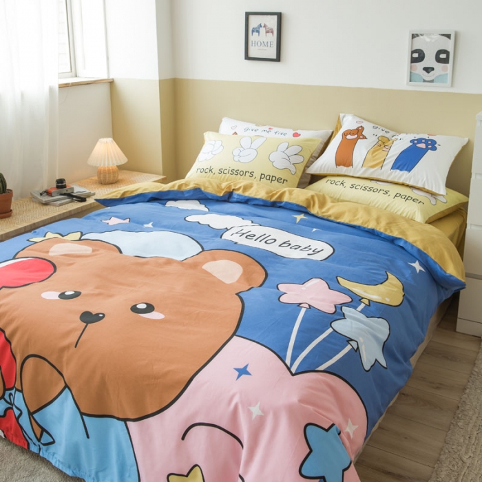 91家纺网 家纺一手货源 找家纺 （总）涵宸 新款大版全棉平网多规格四件套