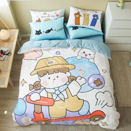 91家纺网 家纺一手货源 找家纺 （总）涵宸 新款大版全棉平网多规格四件套