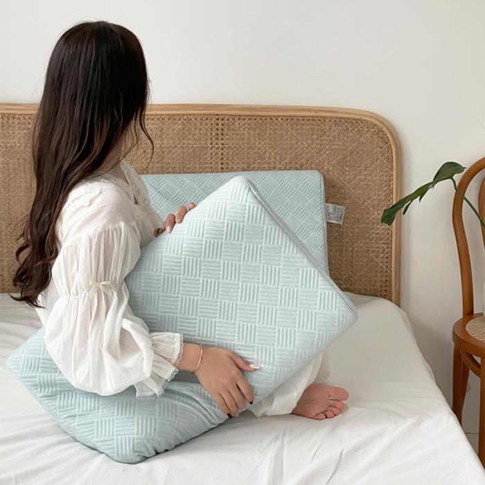 91家纺网 家纺一手货源 找家纺 防水乳胶枕套40x60cm男士防头油枕芯学生枕头保护套单只装