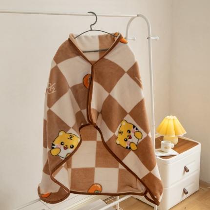 91家纺网 家纺一手货源 找家纺 美伦美焕直播爆款加厚小清新牛奶绒空调毯披肩毯午睡毛毯大头虎