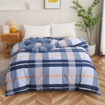 91家纺网 家纺一手货源 找家纺 圣锦 全棉单被套 墨尔本-蓝