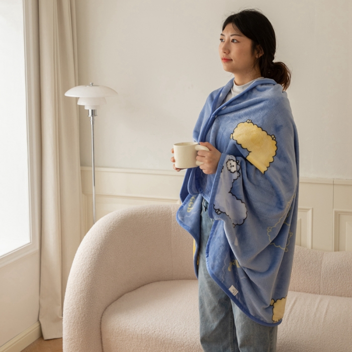 91家纺网 家纺一手货源 找家纺 美伦美焕直播爆款加厚小清新牛奶绒空调毯披肩毯午睡毛毯羊驼宝宝