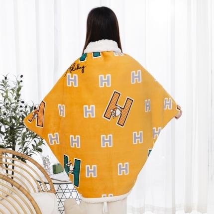 91家纺网 家纺一手货源 找家纺 美伦美焕 2022新款多功能懒人披肩毯爱情鸟