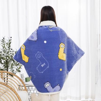 91家纺网 家纺一手货源 找家纺 美伦美焕 2022新款多功能懒人披肩毯羊驼宝宝