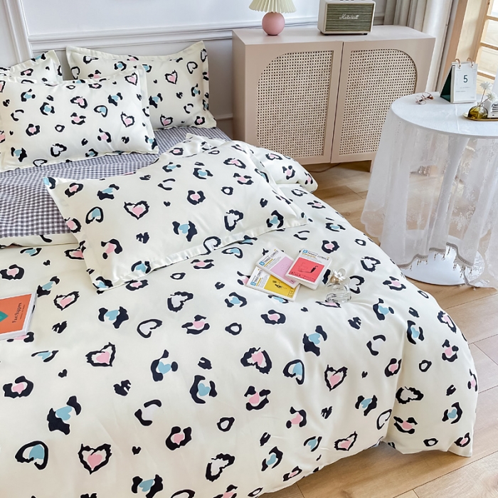 91家纺网 家纺一手货源 找家纺 （总）靓生活 2023新款AB磨毛版时尚小清新四件套