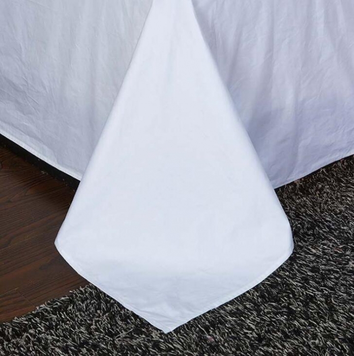 91家纺网 家纺一手货源 找家纺 总棉立方酒店布草酒店床单宾馆床单贡缎床单全白床单纯白床单民宿床单