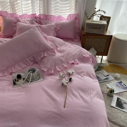 91家纺网 家纺一手货源 找家纺 （总）小主驾到 2023新款公主风水洗棉四件套-花半里系列