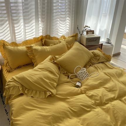 91家纺网 家纺一手货源 找家纺 （总）小主驾到 2023新款公主风水洗棉四件套-花半里系列