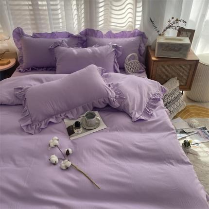 91家纺网 家纺一手货源 找家纺 （总）小主驾到 2023新款公主风水洗棉四件套-花半里系列