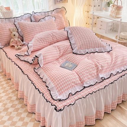 91家纺网 家纺一手货源 找家纺 （总）金盛皇朝 2025新款加厚亲肤床裙夹棉单件三件套四件套