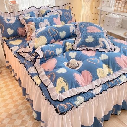 91家纺网 家纺一手货源 找家纺 （总）金盛皇朝 2025新款加厚亲肤床裙夹棉单件三件套四件套