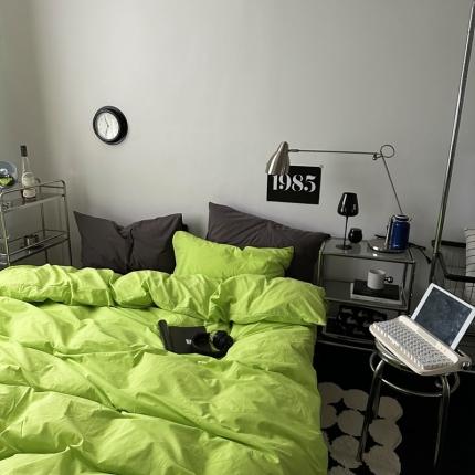 91家纺网 家纺一手货源 找家纺 总恋恋三季2024新款32支水洗棉全棉四件套-黑标版：绿灯侠