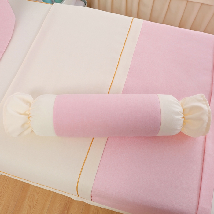 91家纺网 家纺一手货源 找家纺 莉人坊 2023至尊丽人裙摆彩棉麻美容床罩 至尊丽人粉色+米黄