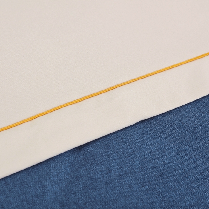 91家纺网 家纺一手货源 找家纺 莉人坊 2023至尊丽人裙摆彩棉麻美容床罩 至尊丽人海蓝+米黄