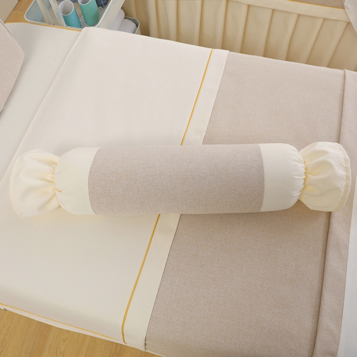 91家纺网 家纺一手货源 找家纺 莉人坊 2023至尊丽人裙摆彩棉麻美容床罩 至尊丽人驼色+米黄